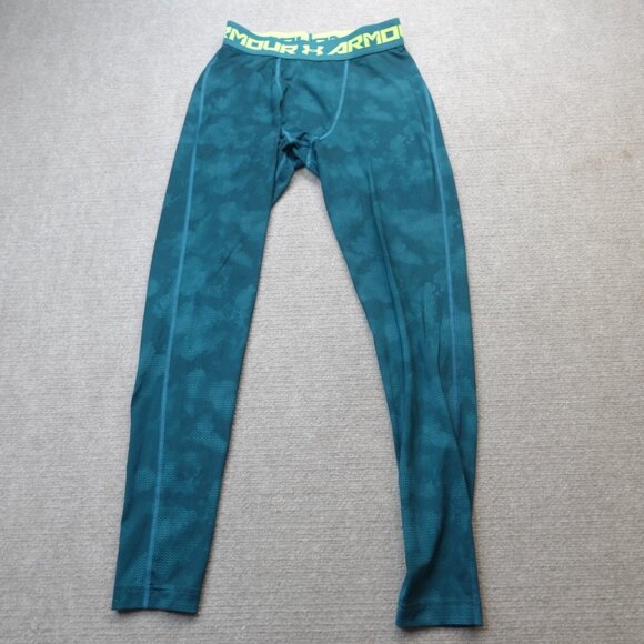 Under Armour Compression Tights Large Blue Green Teal - Picture 1 of 9